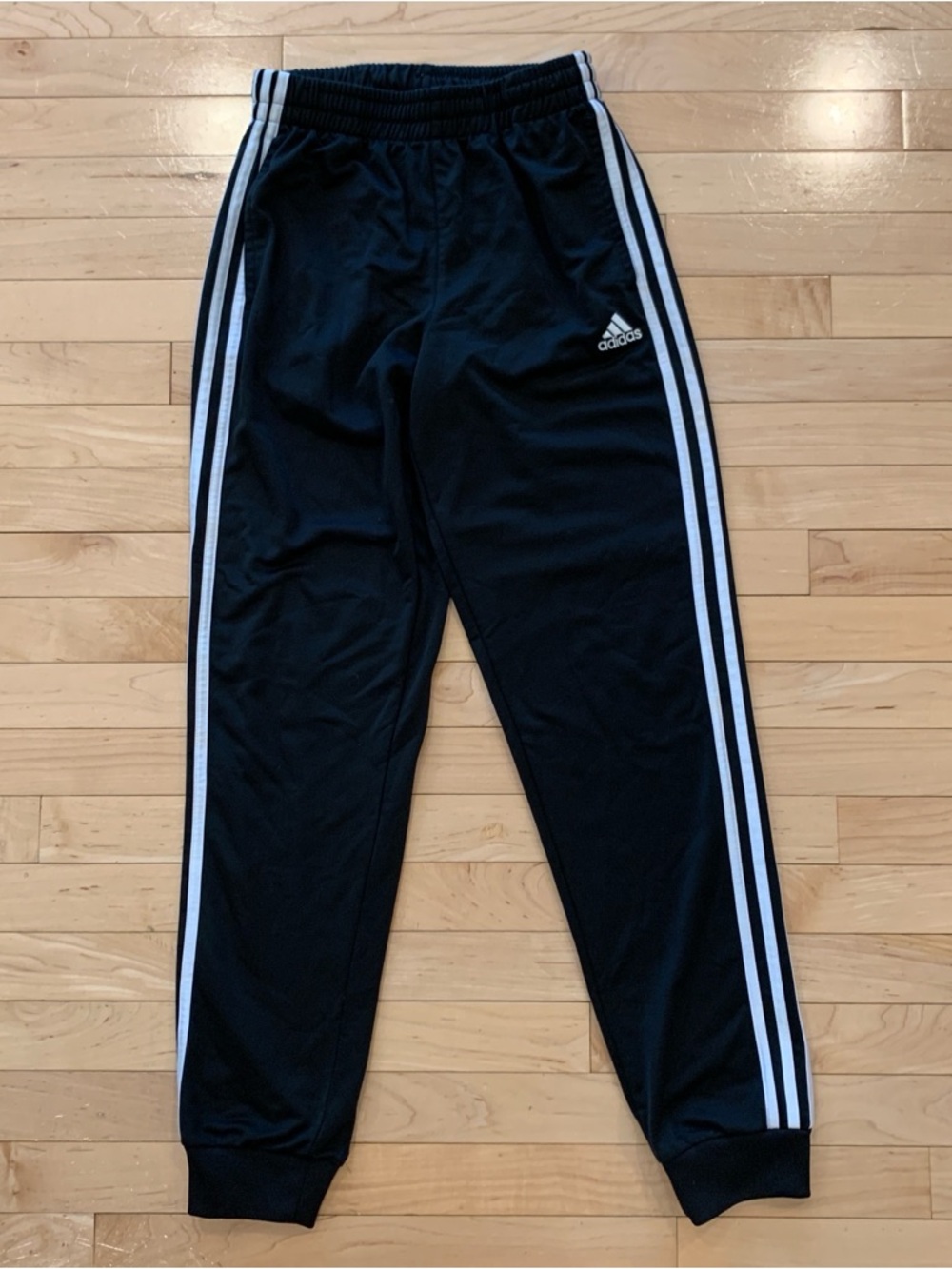 Adidas Youth Boys Size XL (18/20) Black Track Pants Athletic Sweatpants